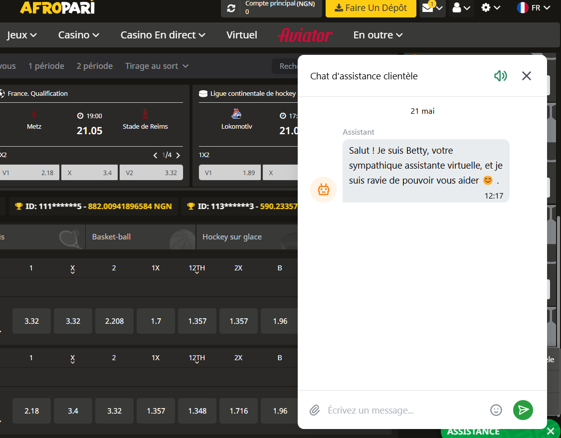Chat en direct afropari