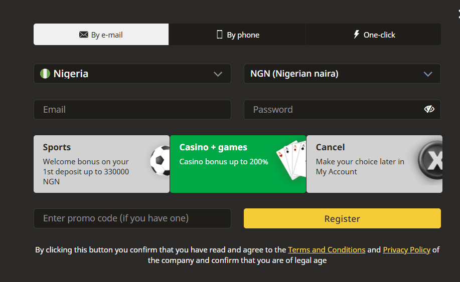 AfroPari casino registration